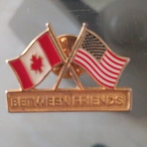 Brooch Flag Canada And USA